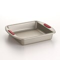 KitchenAid Gourmet Bakeware 9-Inch Square Cake Pan with Silicone Red Grips