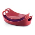 Rachael Ray Stoneware Red Bubble and Brown 2-piece Baking Set
