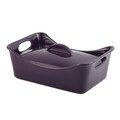 Rachael Ray Stoneware 3.5-quart Purple Covered Casserole Dish