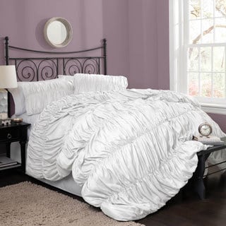 Lush Decor Venetian 4-Piece White Comforter Set