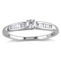 Miadora Sterling Silver 1/4ct TDW Diamond Promise Ring (H-I, I2-I3)