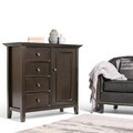 Halifax Dark American Brown Medium Storage Media Cabinet & Buffet