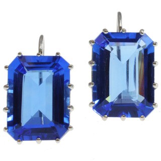 Michael Valitutti Sterling Silver Blue Quartz Earrings
