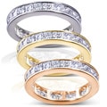 14k Gold 3ct TDW Princess Diamond Eternity Ring (H-I, I1-I2)