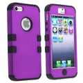 BasAcc Black Skin/ Purple Hard Hybrid Case for Apple iPhone 5