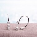 Miadora Sterling Silver 1/4ct TDW Diamond Three Stone Leverback Earrings (H-I, I2-I3)