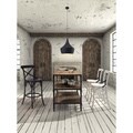 Mission Bay Distressed Natural Wide 3-level Shelf