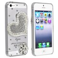 BasAcc Clear Purple Love and Flower Snap-on Case for Apple iPhone 5