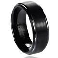 Daxx Men's Tungsten Carbide Brushed Stepped Edge Band (8 mm)