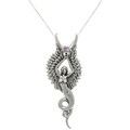 Carolina Glamour Collection Silver Created Amethyst Phoenix Angel Necklace