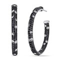 Miadora 14k White Gold 4 1/4ct TDW Black and White Diamond Earrings (G-H, SI1-SI2)