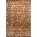 Hand-crafted Solid Floral Ohio Wool Rug