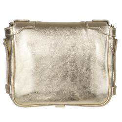 Versace Gold Metallic Leather Shoulder Bag