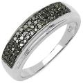 Malaika Sterling Silver 1/3ct TDW Black Diamond Ring