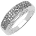 Malaika Sterling Silver 1/3ct TDW Diamond Ring (I-J, I2-I3)
