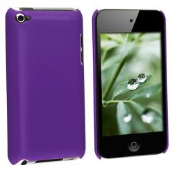 Purple Rubber Coated Case for Apple iPod touch 4th Gen