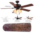 New Image Concepts 4-Lamp 'Brown Leather' Ceiling Fan