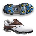 FootJoy Men's SYNR-G White/ Brown Golf Shoes
