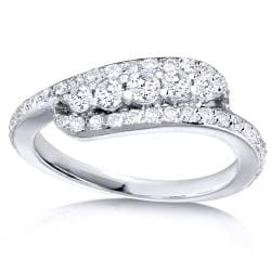14k White Gold 5/8ct TDW Curved Diamond Band (H-I, I1-I2)