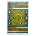 Indo 'Diamond Star' Wool Rug (4' x 6')