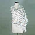 Chanderi Cotton and Silk 'Tropical Paradise' Shawl (India)