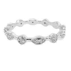 Sterling Silver Diamond Accent Stackable Ring