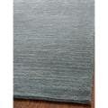 Loomed Knotted Himalayan Solid Blue Wool Rug (5' x 8')