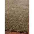 Loomed Knotted Himalayan Solid Brown Wool Rug (3' x 5')