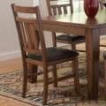 ETHAN HOME Kai Oak Brown Side Chairs (Set of 2)