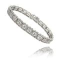 Sterling Silver 1ct TDW Diamond Greek Key Design Bracelet