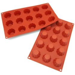Freshware 15-cavity Mini Brioche and Pudding Silicone Mold/ Baking Pans (Pack of 2)