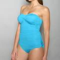Jantzen Women's Teal Twisted 1-piece Maillot Swimsuit