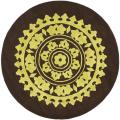 Handmade Soho Chrono Brown/ Green New Zealand Wool Rug (6' Round)