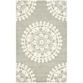 Handmade Soho Chrono Grey/ Ivory New Zealand Wool Rug (7'6 x 9'6)
