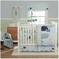 BananaFish Migi Little Whale 4-piece Crib Bedding Set