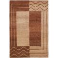 Hand-knotted Gabeh Quest Brown Wool Rug (5' x 8')