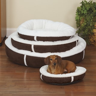 Slumber Pet Sherpa Chocolate Brown Donut Bed