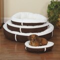Slumber Pet Sherpa Chocolate Brown Donut Bed