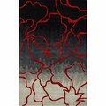 Handmade Contemporary Abstract Wool / Faux Sik Rug