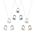 Sunstone Sterling Silver FW Pearl and Cubic Zirconia Jewelry Set (5-6 mm)