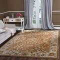 Handmade Heritage Brown/ Blue Wool Rug