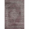 Vintage Overdyed Plum Faux Silk Rug