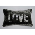 Jar Designs 'Love Grey Velvet' Throw Pillow