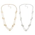 Alexa Starr Interlocking Ring Station 2-row Illusion Necklace