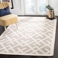Hand-woven Moroccan Dhurrie Grey Wool Rug (9' x 12')
