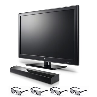LG 55LM4700 55" 1080p Cinema 3D LED TV with Sound Bar and 4 Pairs of Glasses