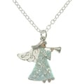 CGC Pewter Angel with Trumpet Enameled Charm Necklace