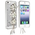 BasAcc Clear/ White Flowers Snap-on Case for Apple iPhone 5