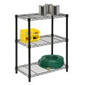 Honey Can Do 3-tier Black Shelving Unit