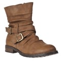 Riverberry Women's 'Kacy' Chestnut Mid-calf Strappy Boots